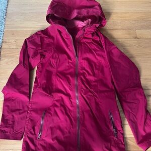 lululemon athletica Hooded Trench Coat in Red